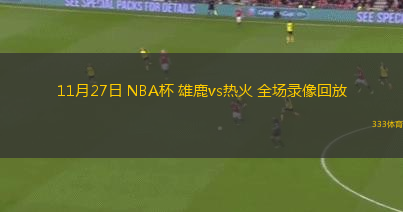 11月27日 NBA杯 雄鹿vs熱火 全場錄像回放